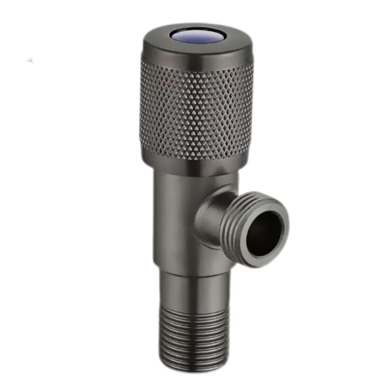 Supapă universală de intrare pentru apă caldă și rece cu mâner moletat din metal Supapă universală de intrare pentru apă caldă și rece cu mâner moletat din metal