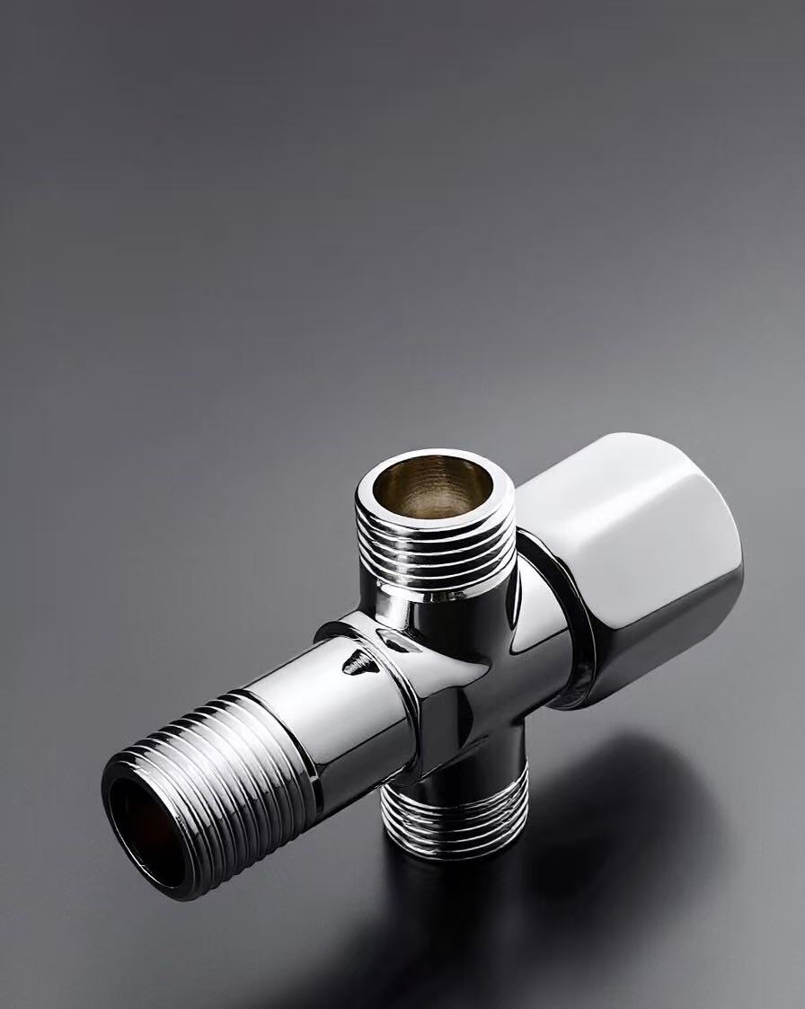 Electroplated Single-Control Quick-Opening Three-Way Angle Valve