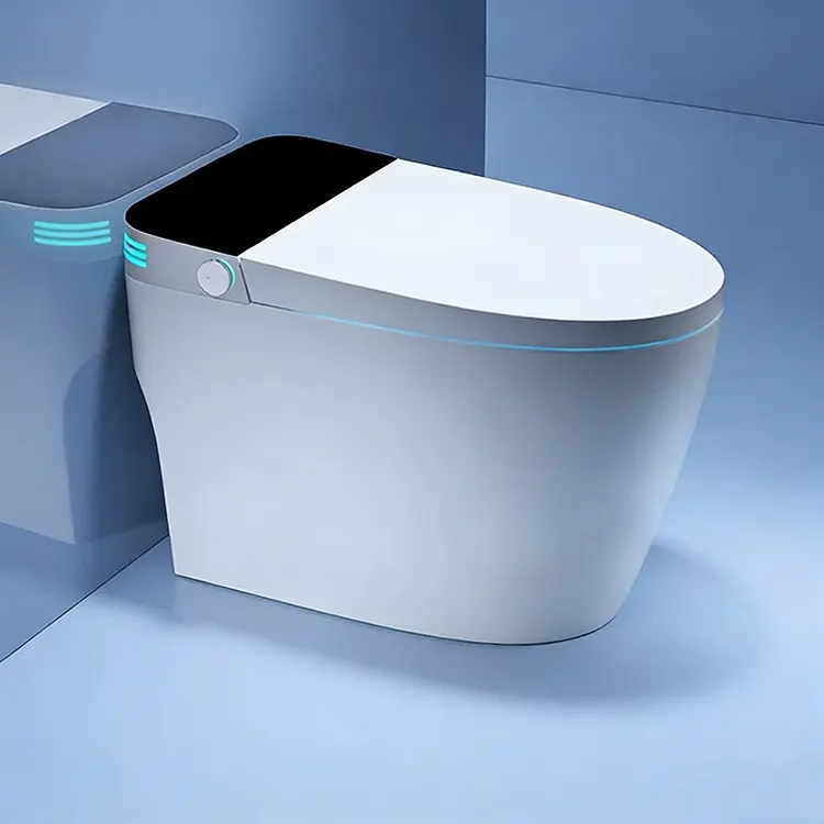 Afișaj digital LED Capac automat Flip-Top Scut de spumă Sifon Toaletă inteligentă