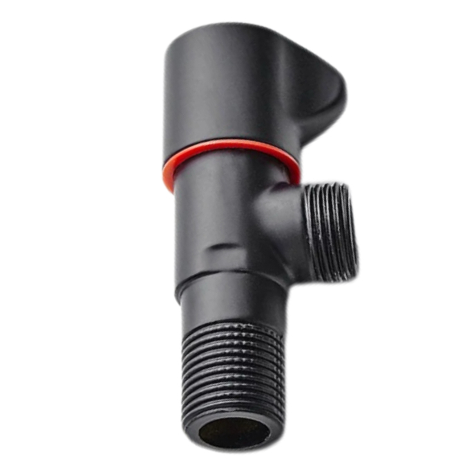 Set de supape universale cu unghi cald și rece, negru mat