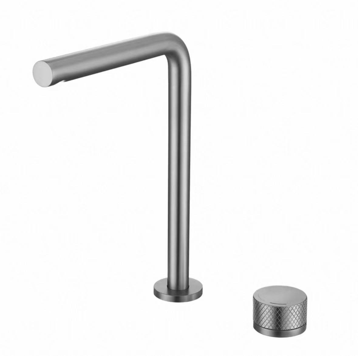Robinet cu despicare geometrică negru pur