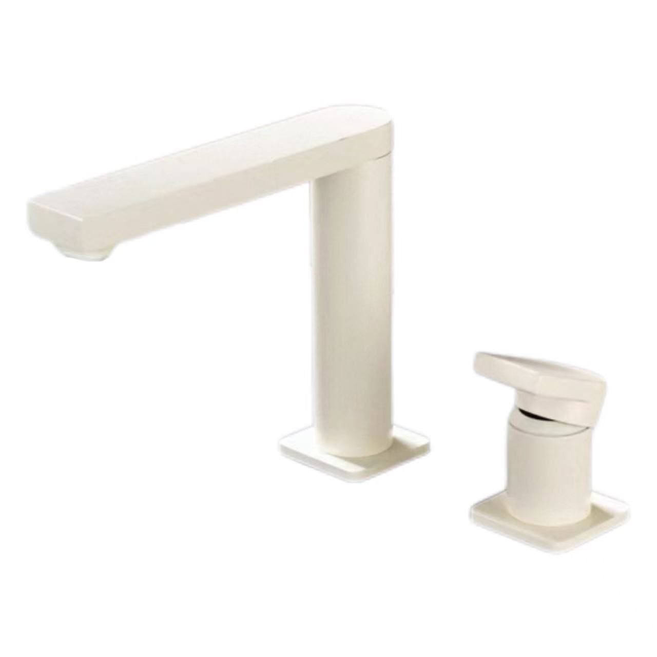 Robinet split minimalist alb pur